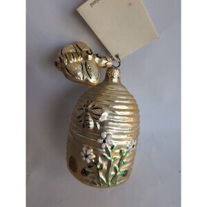 Patricia Breen Beehive & Bee Christmas Ornament Strawberry Clover Breeskep Vtg